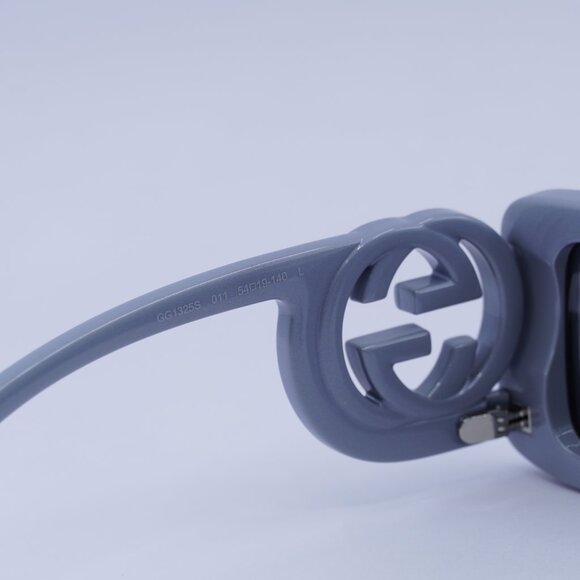 🕶️ New Gucci GG1325S 011 Sunglasses - Silver Frame, Silver Lenses - Picture 6 of 10